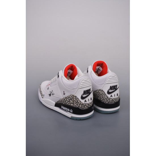 (Free Shipping)Jordan 3 Retro Free Throw Line White Cement 923096-101