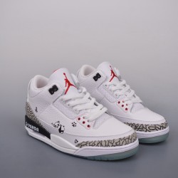 (Free Shipping)Jordan 3 Retro Free Throw Line White Cement 923096-101