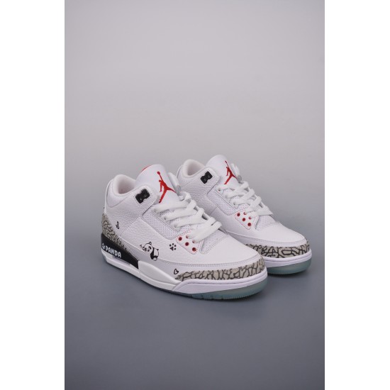 (Free Shipping)Jordan 3 Retro Free Throw Line White Cement 923096-101