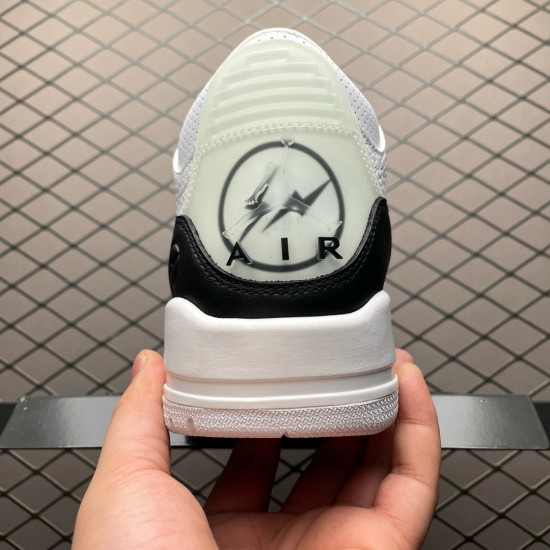 (Free Shipping)Fragment Design x Air Jordan 3 Black White DA3595-100