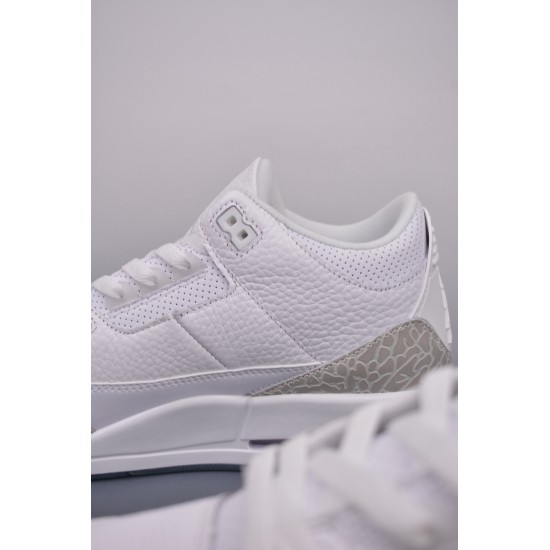 (Free Shipping)Jordan 3 Retro Pure White (2018) 136064-111