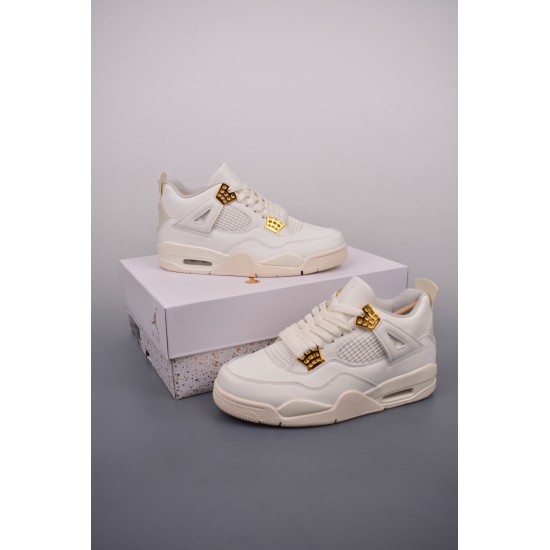 (Free Shipping)Jordan 4 Retro Metallic Gold AQ9129-170