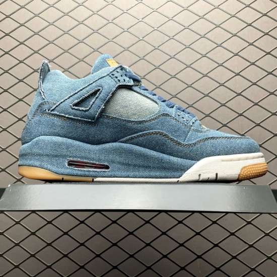 (Free Shipping)Jordan 4 Retro Levi's Denim (Tag with Levi's Logo) AO2571-401