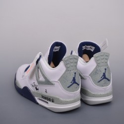 (Free Shipping)Jordan 4 Retro White Midnight Navy DH6927-140