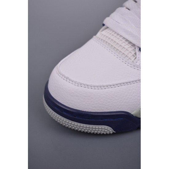 (Free Shipping)Jordan 4 Retro White Midnight Navy DH6927-140