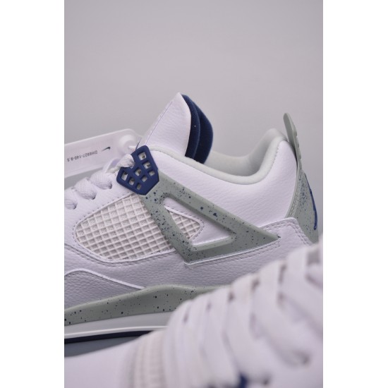 (Free Shipping)Jordan 4 Retro White Midnight Navy DH6927-140