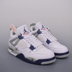 (Free Shipping)Jordan 4 Retro White Midnight Navy DH6927-140