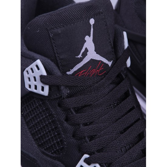 (Free Shipping)Air Jordan 4 Black Canvas DH7138-006