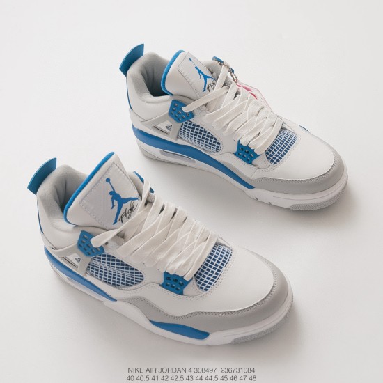 (Free Shipping)Air Jordan 4 Retro Military Blue 308497-105