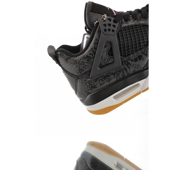 (Free Shipping)Jordan 4 Retro Laser Black Gum CI1184-001