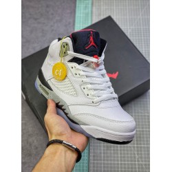 (Free Shipping)Jordan 5 Retro White Cement 136027-104