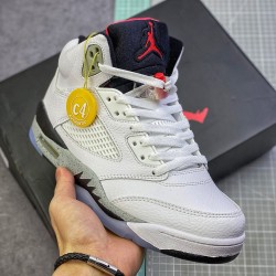 (Free Shipping)Jordan 5 Retro White Cement 136027-104