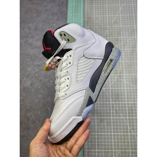 (Free Shipping)Jordan 5 Retro White Cement 136027-104