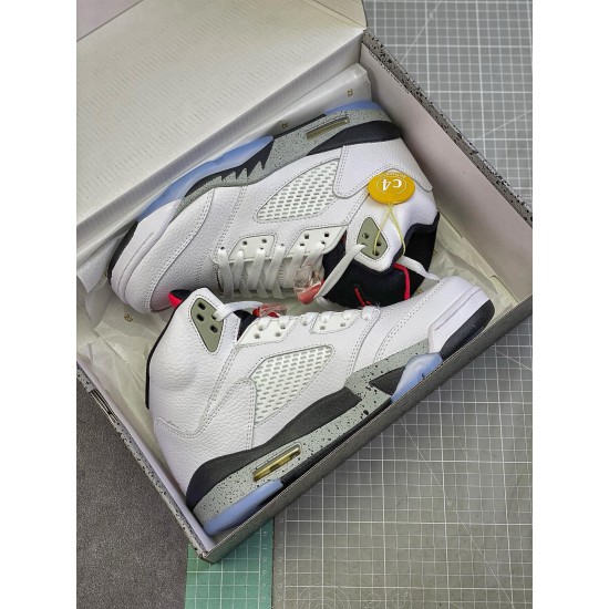 (Free Shipping)Jordan 5 Retro White Cement 136027-104