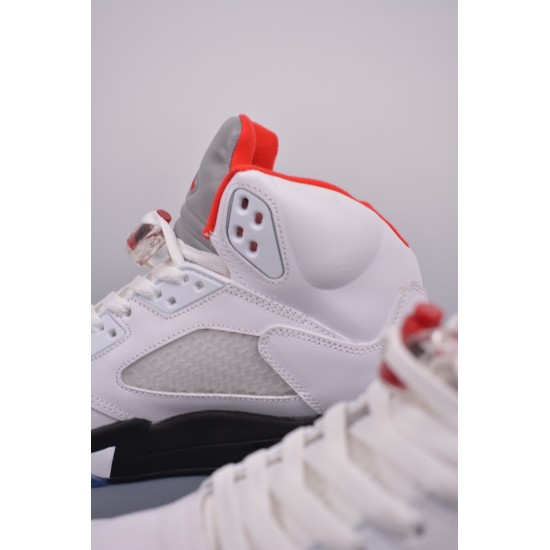 (Free Shipping)Jordan 5 Retro Fire Red Silver Tongue (2020) DA1911-102