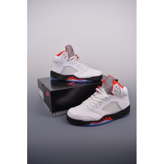 (Free Shipping)Jordan 5 Retro Fire Red Silver Tongue (2020) DA1911-102