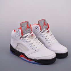 (Free Shipping)Jordan 5 Retro Fire Red Silver Tongue (2020) DA1911-102