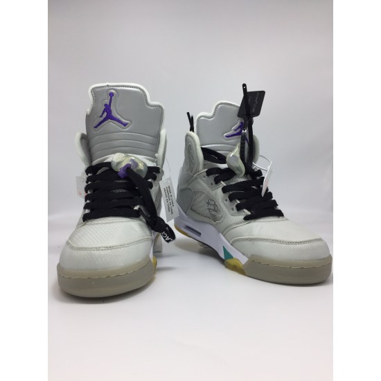 (Free Shipping)Top Air Jordan Retro 5 x Off-White CT8480-105