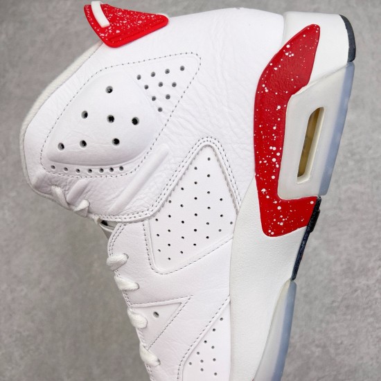 (Free Shipping)Jordan 6 Retro Infrared White (2014) 384664-123