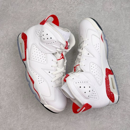 (Free Shipping)Jordan 6 Retro Infrared White (2014) 384664-123