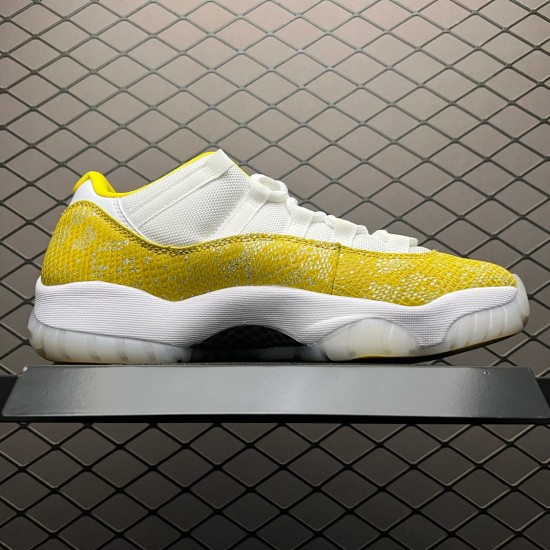 (Free Shipping)Jordan 11 Retro Low Tour Yellow Snakeskin AH7860-107