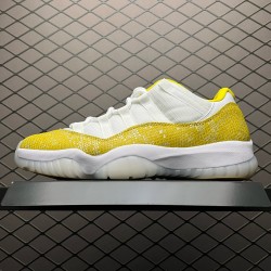 (Free Shipping)Jordan 11 Retro Low Tour Yellow Snakeskin AH7860-107