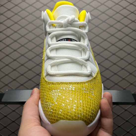 (Free Shipping)Jordan 11 Retro Low Tour Yellow Snakeskin AH7860-107