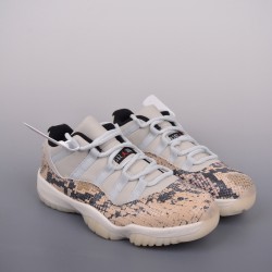 (Free Shipping)Jordan 11 Retro Low Snake Light Bone CD6846-002