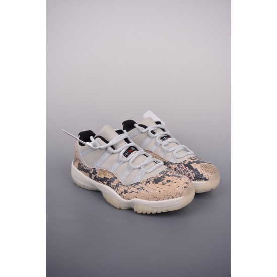 (Free Shipping)Jordan 11 Retro Low Snake Light Bone CD6846-002