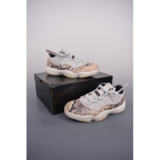 (Free Shipping)Jordan 11 Retro Low Snake Light Bone CD6846-002