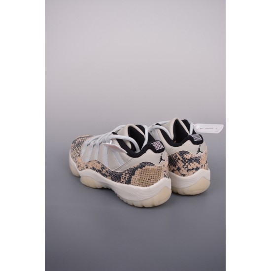 (Free Shipping)Jordan 11 Retro Low Snake Light Bone CD6846-002