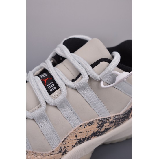 (Free Shipping)Jordan 11 Retro Low Snake Light Bone CD6846-002