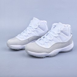 (Free Shipping)Jordan 11 Retro White Metallic Silver (W) AR0715-100