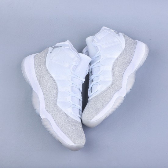 (Free Shipping)Jordan 11 Retro White Metallic Silver (W) AR0715-100