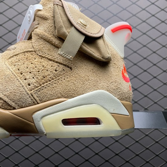 (Free Shipping)Jordan 6 Retro Travis Scott British Khak DH0690-200