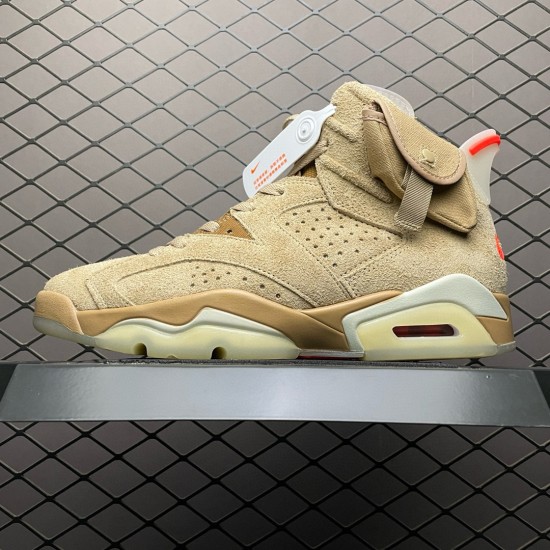 (Free Shipping)Jordan 6 Retro Travis Scott British Khak DH0690-200