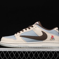 (Free Shipping)Travis Scott x PlayStation x Nike Dunk Low PS5 CU1726-800