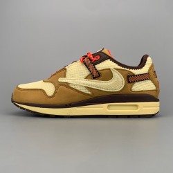 (Free Shipping)Nike Air Max 1 Travis Scott Cactus Jack Wheat Lemon Drop DO9392-701