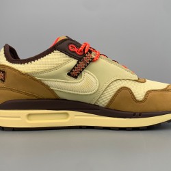 (Free Shipping)Nike Air Max 1 Travis Scott Cactus Jack Wheat Lemon Drop DO9392-701