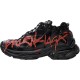 (Free Shipping)Balenciaga Runner Black And Red Characters, 677402 W3RB1 0102