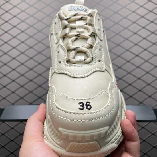 (Free Shipping)Balenciaga Triple S Sneaker White