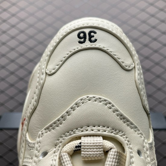 (Free Shipping)Balenciaga Triple S Sneaker White