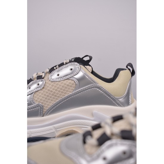 (Free Shipping)Balenciaga Triple S Sneake grey silver