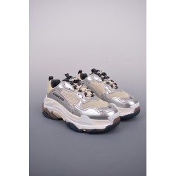 (Free Shipping)Balenciaga Triple S Sneake grey silver