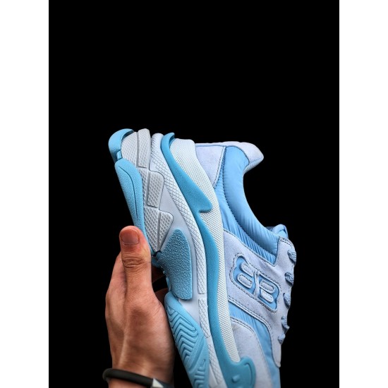 (Free Shipping)Balenciaga Triple S Sneake Blue