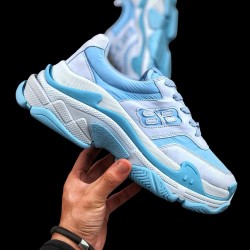 (Free Shipping)Balenciaga Triple S Sneake Blue