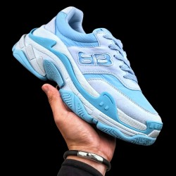 (Free Shipping)Balenciaga Triple S Sneake Blue