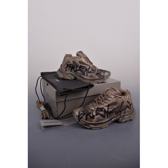 (Free Shipping)Balenciaga Triple S Sneake Brown