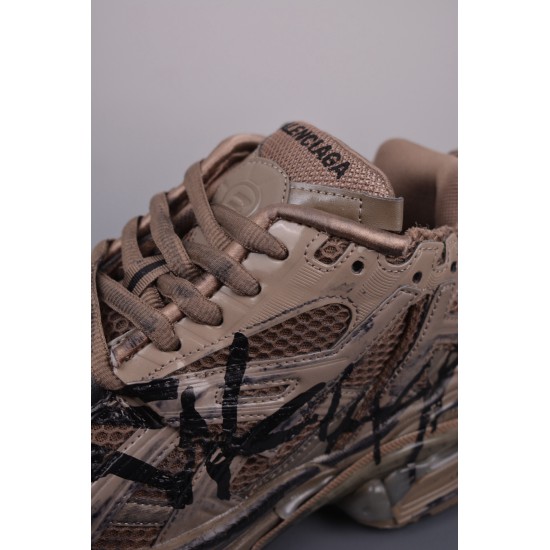 (Free Shipping)Balenciaga Triple S Sneake Brown