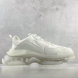 (Free Shipping)Balenciaga Triple S Clear Sole White